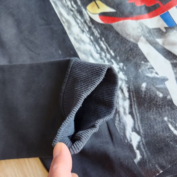 GIVENCHY Paris Graphic Fleece Lined Sweatshirt Crew Neck Black Viscose - Picture 7 of 10